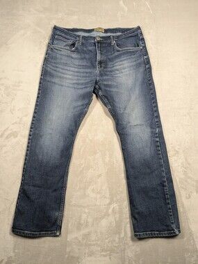 Wrangler 20X Style 42 Vintage Bootcut Jeans Mens 38x32 Dark Wash Denim Stretch